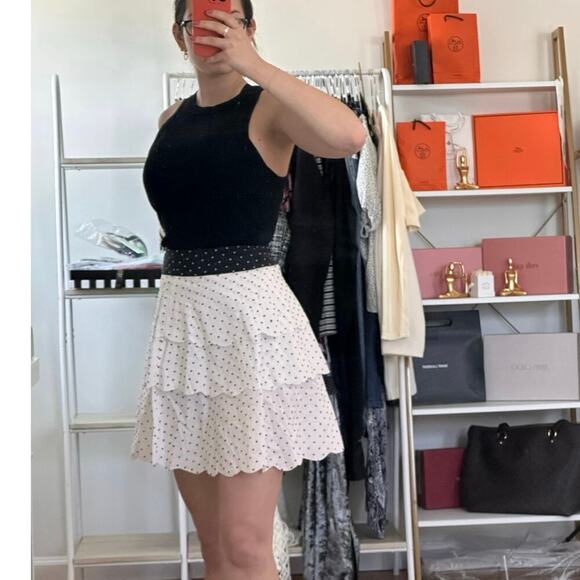 NEW NWT Marysia Resort Polka Dot Scalloped Mini Skirt XS - Picture 3 of 8